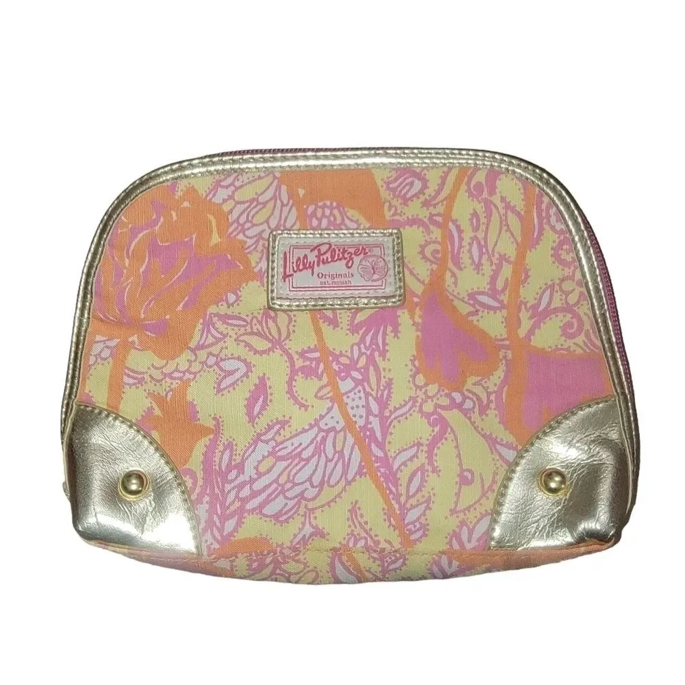 Lilly Pulitzer Originals floral makeup bag clutch